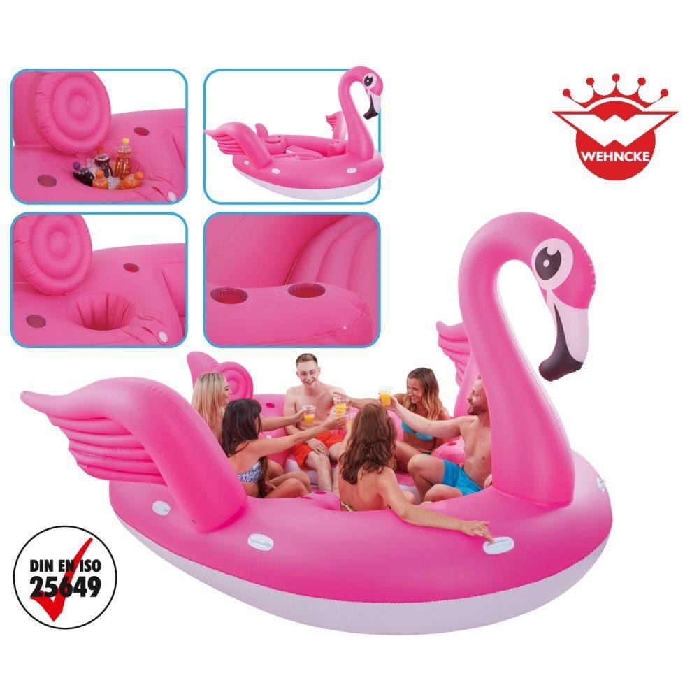 Badeinsel Flamingo Xxl Fur 6 Personen Aufblasbar Kaufen